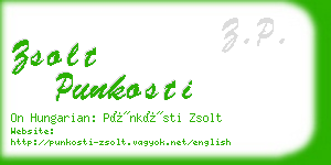 zsolt punkosti business card